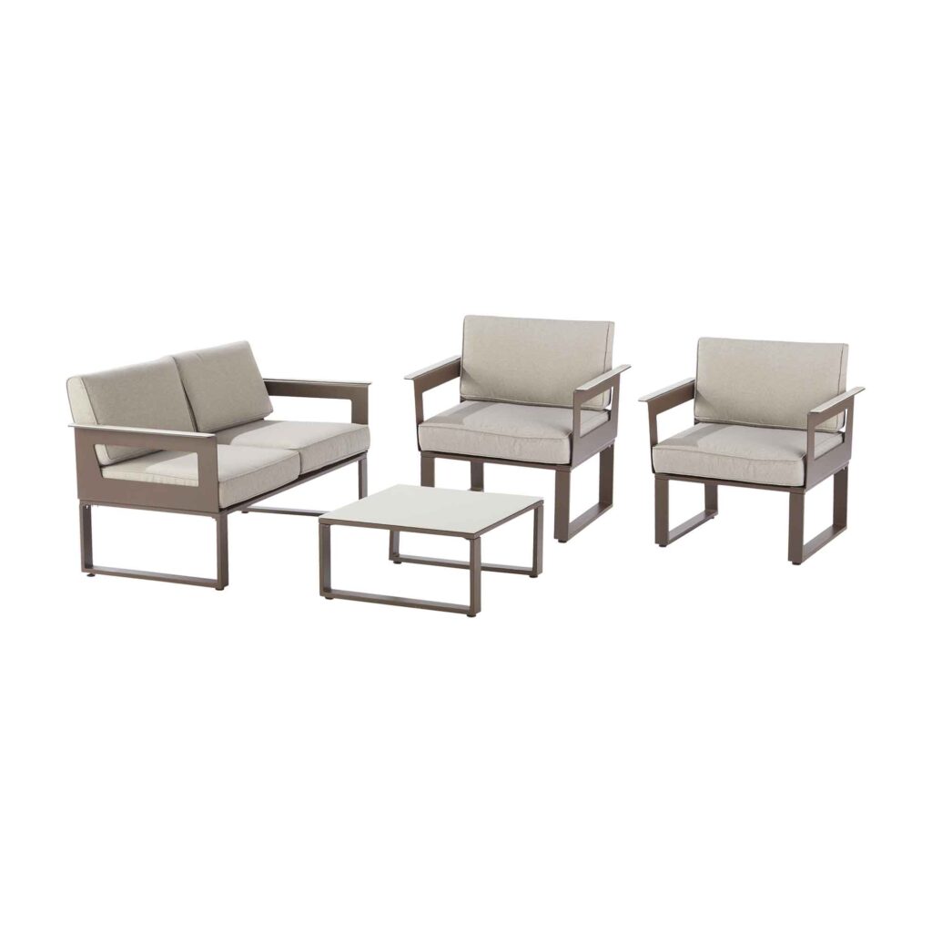 Set de porche Odyssea de aluminio moka Naterial