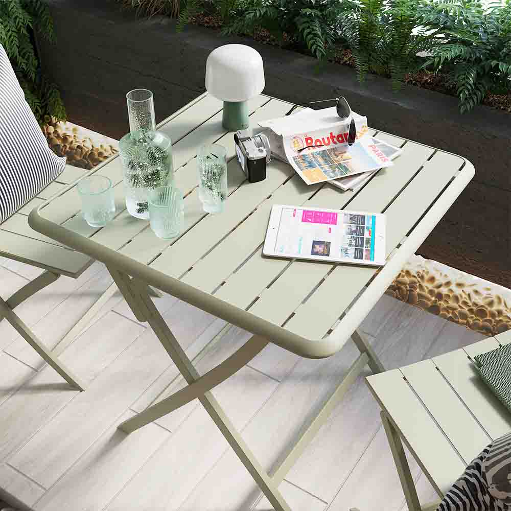 Mesa de jardín plegable Idaho de aluminio sage Naterial