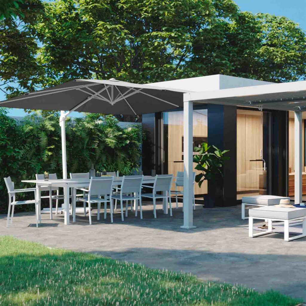 Mesa de jardín extensible Odyssea de aluminio Naterial