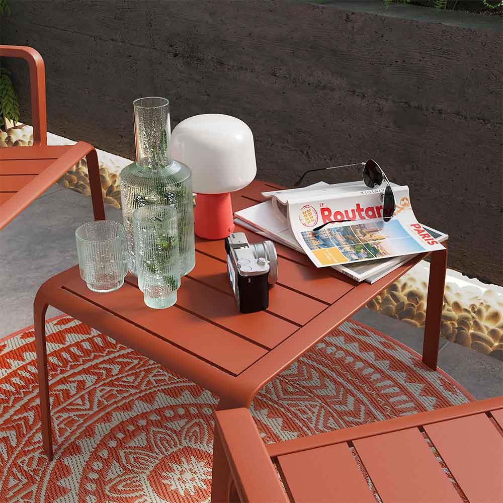 Mesa auxiliar de jardín Idaho de aluminio