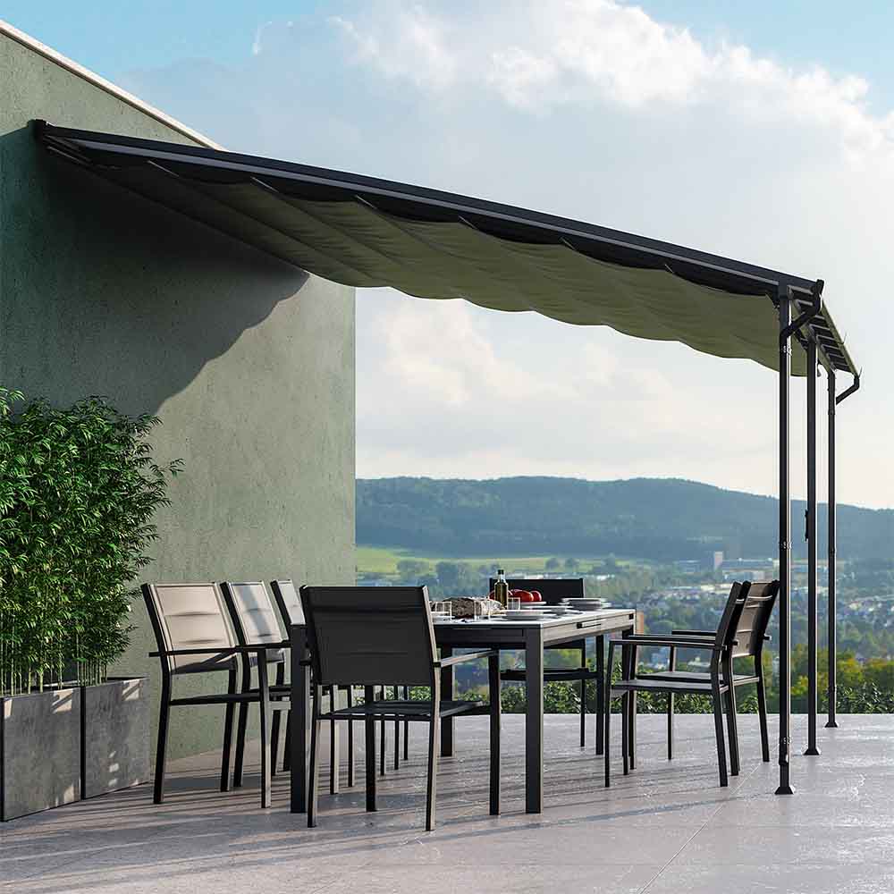 Pérgola de acero Yena gris