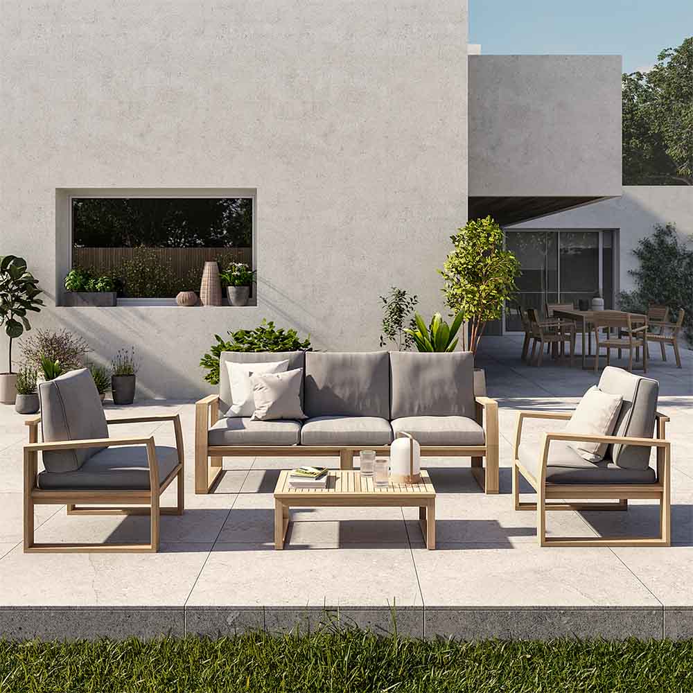 Set de porche de madera Solaris