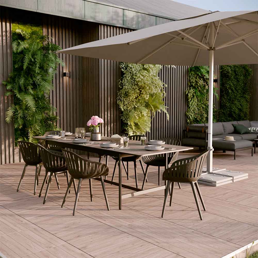 Mesa de jardín extensible Idunn de aluminio