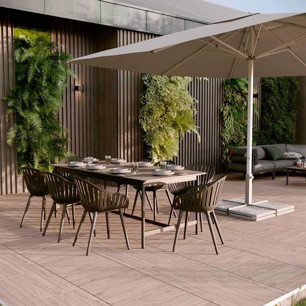 Mesa de jardín Idunn de aluminio