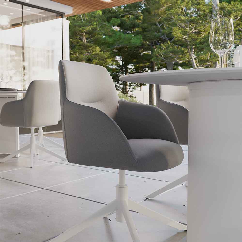 Sillón de jardín Neptune de aluminio y acero