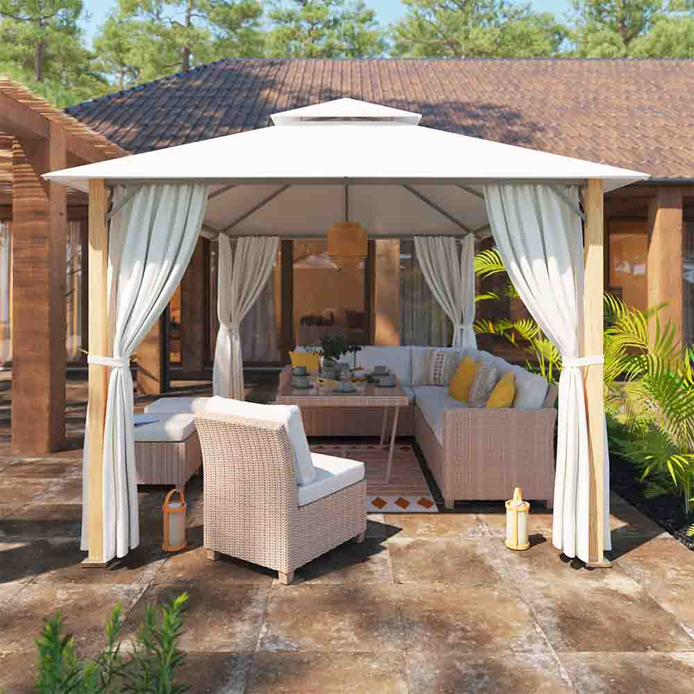Sillón de jardín con cojín de aluminio Medena