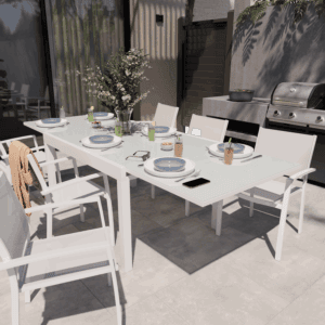 Mesa de comedor Ext 4/10P de exterior LYRA