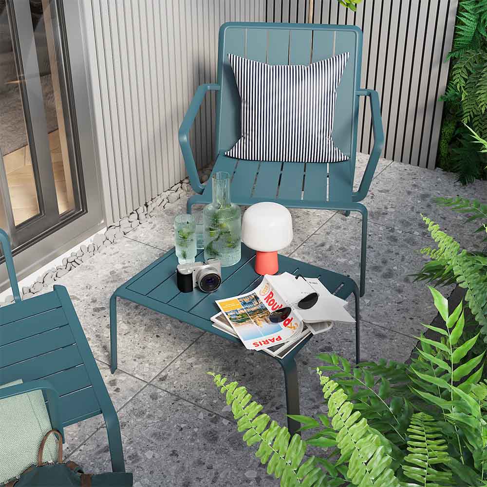 Silla de jardín Idaho de aluminio