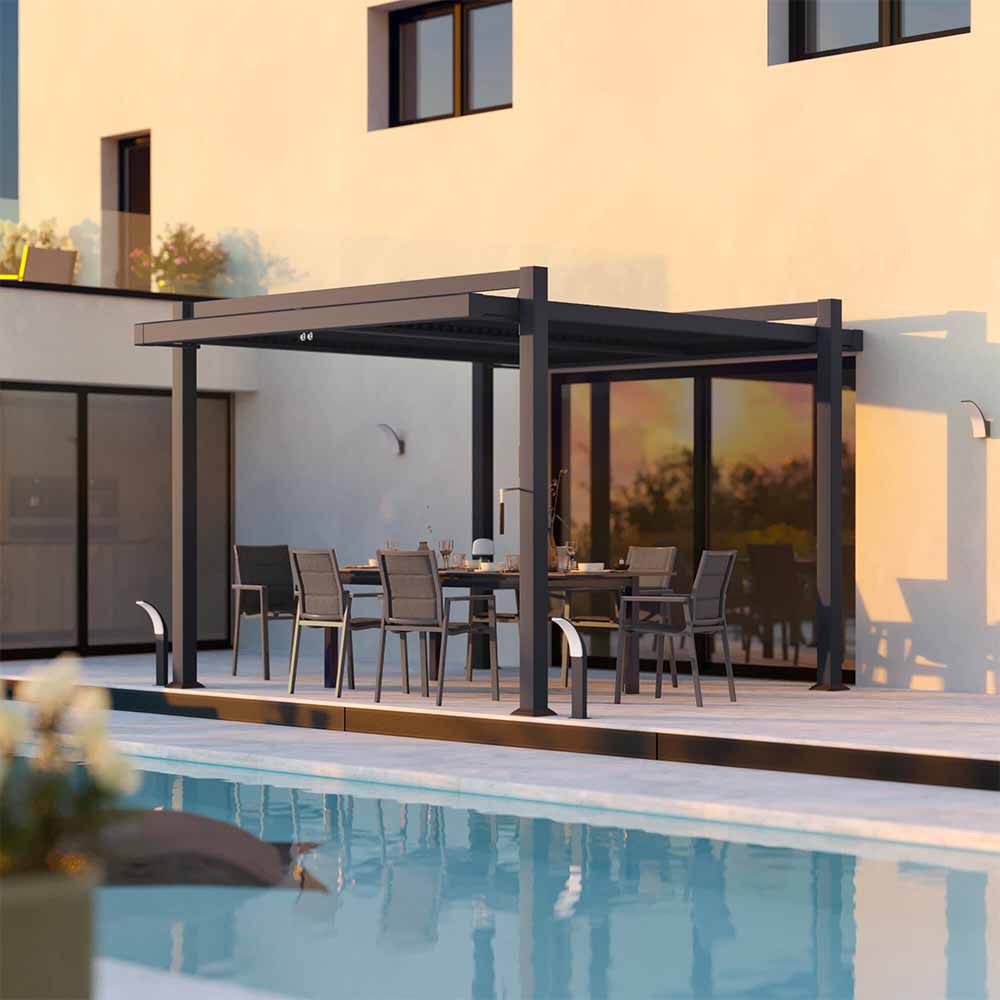 Pérgola aluminio Persea gris antracita