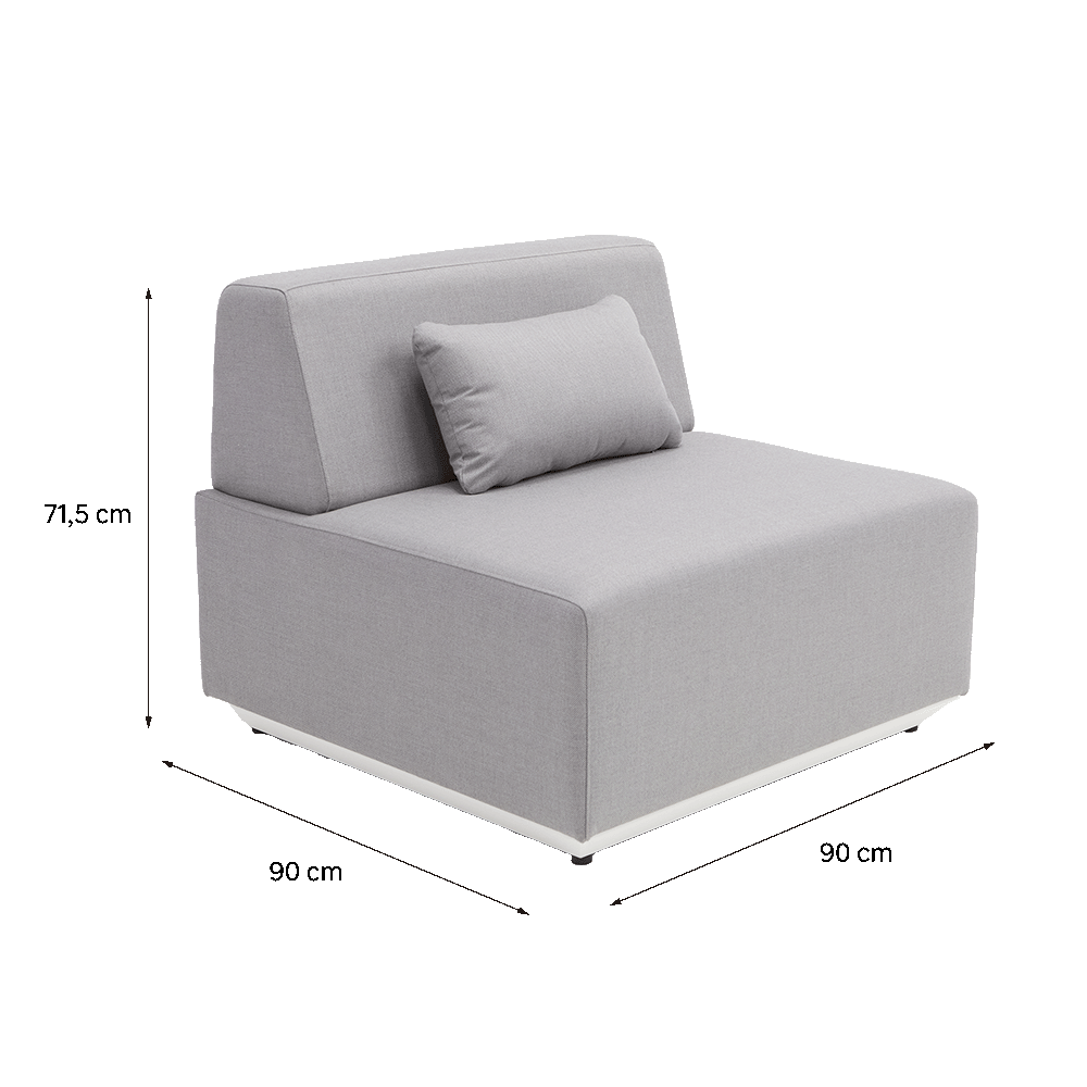 Sillón de jardín Neptune de aluminio