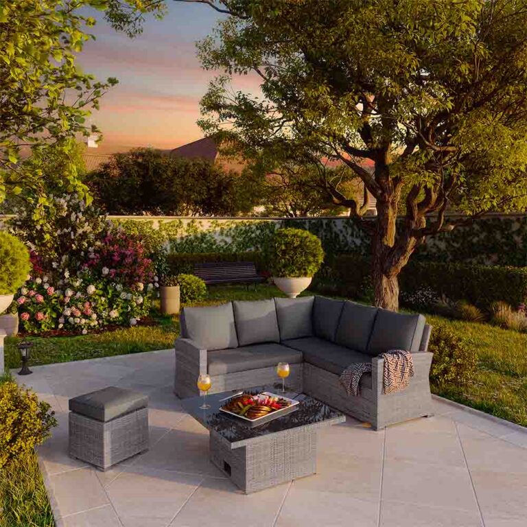 Set de muebles Davos de aluminio y ratán