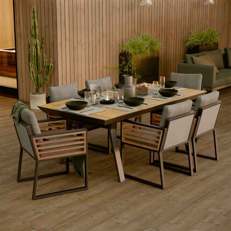 Conjunto de muebles de jardín Ionis de aluminio