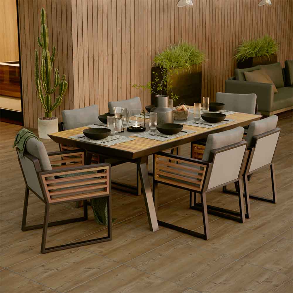 Conjunto de muebles de jardín Ionis de aluminio
