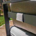 Silla de jardín esquinera teca 1 persona aluminio antracita Persea