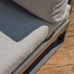 Silla de jardín esquinera teca 1 persona aluminio antracita Persea