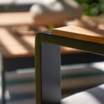 Sofá de jardín 2 personas teca aluminio antracita Persea