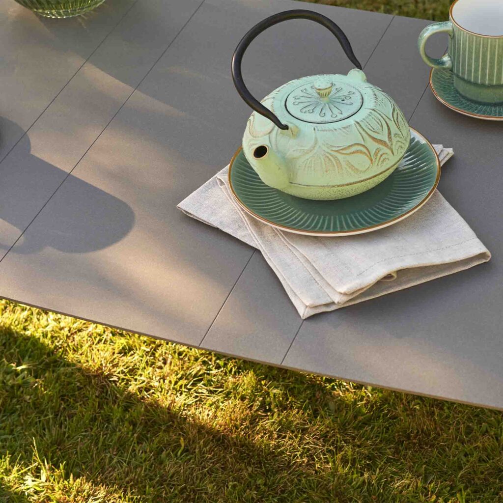Set de Porche Neckar 5 Personas : Aluminio y Madera para tu Jardín