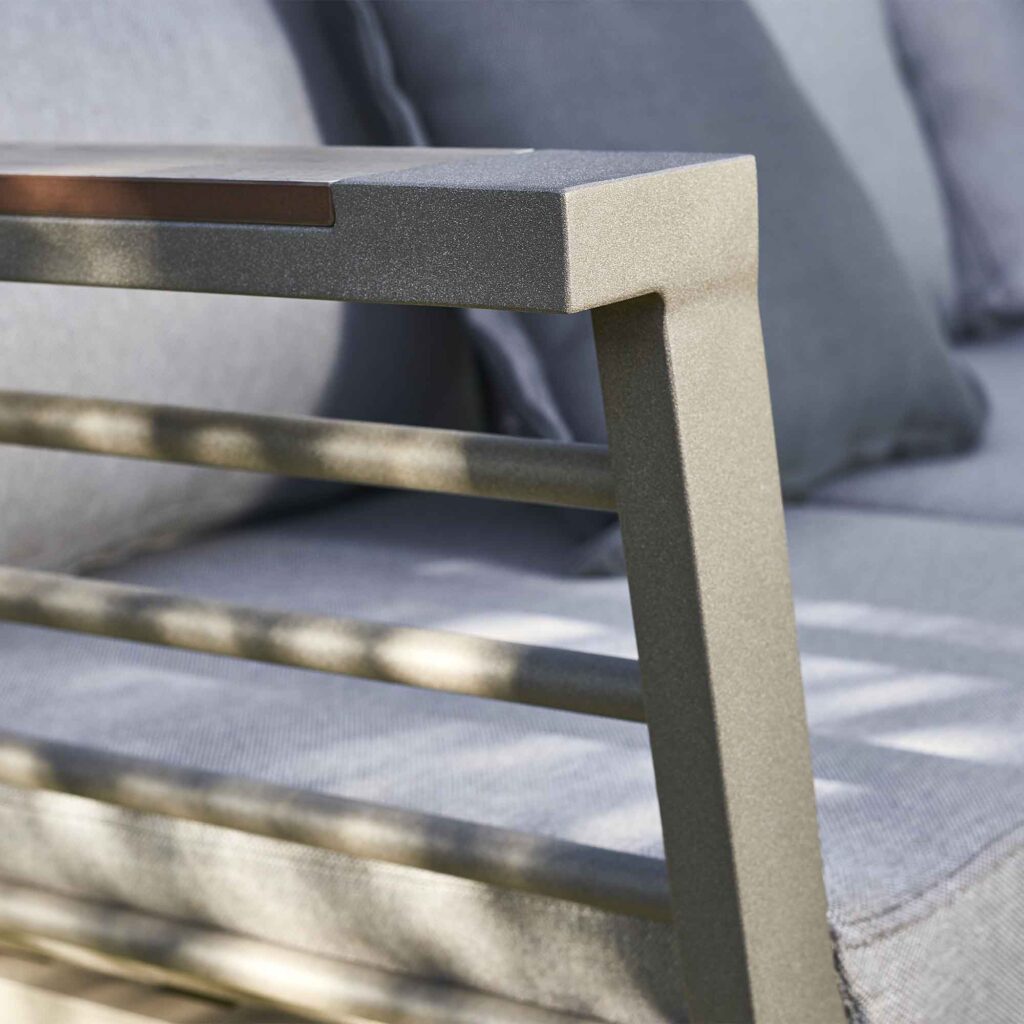Set de Porche Neckar 5 Personas : Aluminio y Madera para tu Jardín
