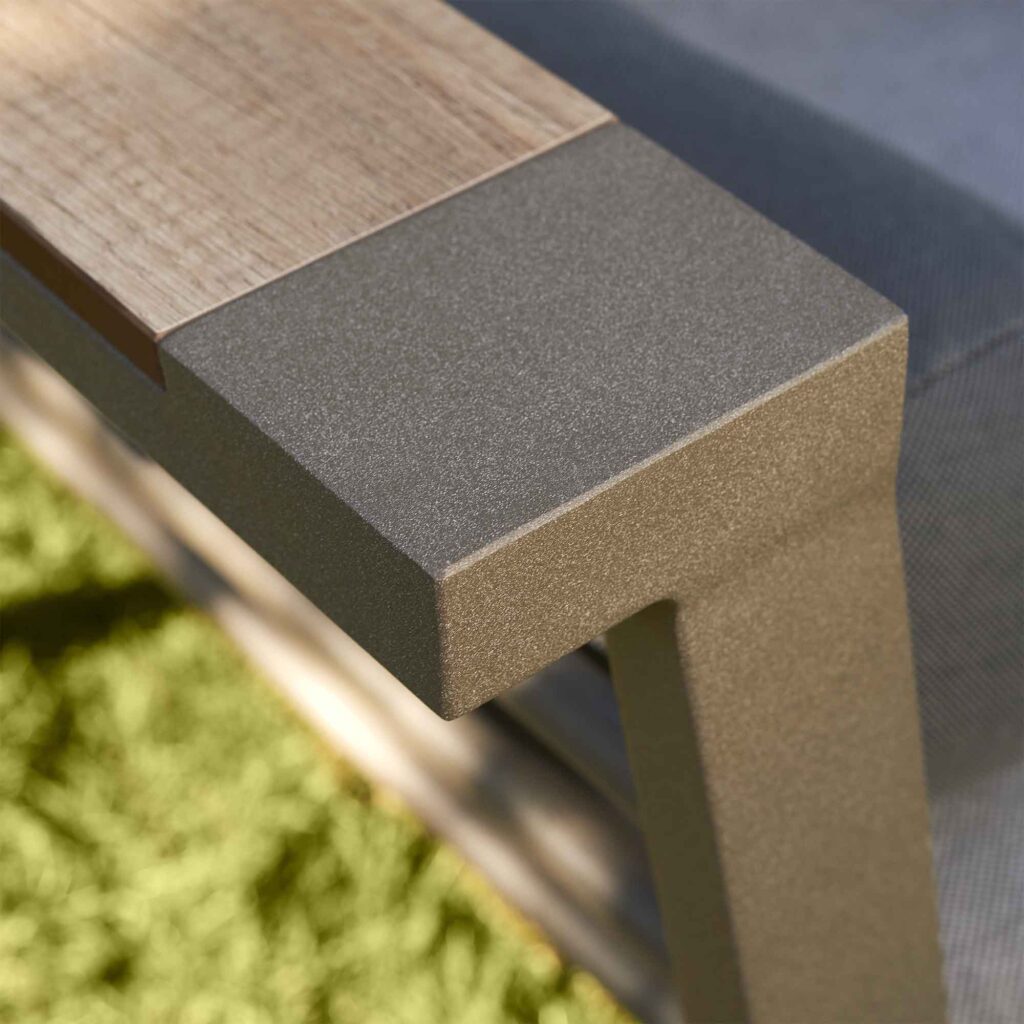 Set de Porche Neckar 5 Personas : Aluminio y Madera para tu Jardín