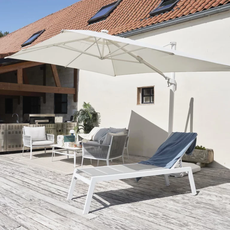 Parasol déporté aluminium Sonora II Led