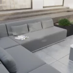 Sofa de jardin 3 places aluminium Neptune