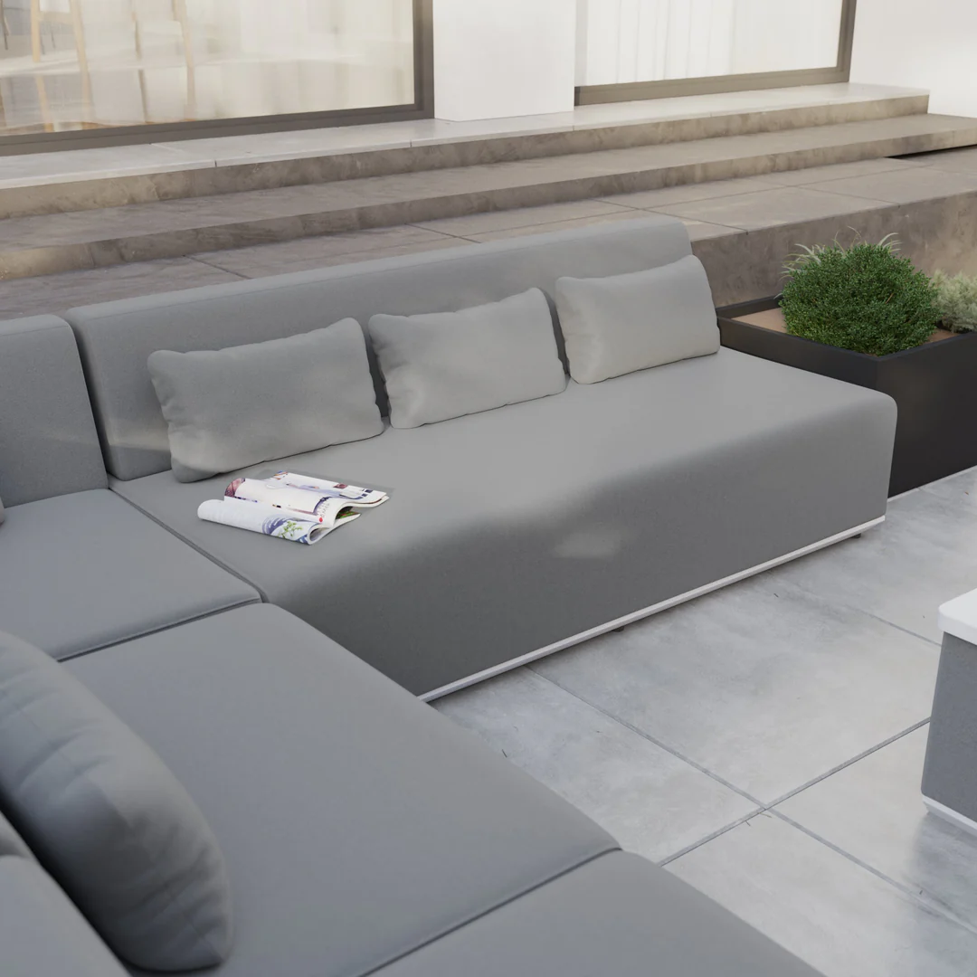 Sofa de jardin 3 places aluminium Neptune