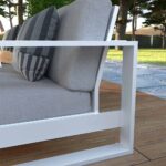 Salon de jardin aluminium Athena Blanc 5 personnes