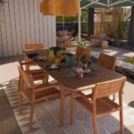 Table de jardin extensible teck Aurora 8 personnes