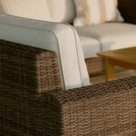 Salon de jardin d'angle aluminium Nerea 5 personnes résine tressée