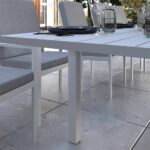 Table de jardin extensible aluminium Athena 10 personnes blanc
