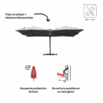Parasol quadruple Sombra série pro