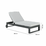 Bain de soleil aluminium Athena anthracite
