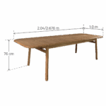 Table de jardin extensible teck Aurora 8 personnes