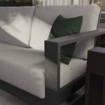 Salon de jardin aluminium Athena 5 personnes anthracite