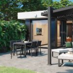 Pergola bioclimatique adossée Odyssea anthracite
