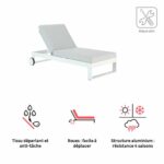 Bain de soleil aluminium Athena Blanc