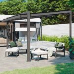 Pergola bioclimatique adossée Odyssea anthracite