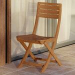 Lot de 2 chaises pliantes teck Aurora