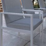 Lot de 2 fauteuils de repas aluminium Athena blanc