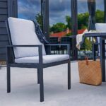 Lot de 2 fauteuils de repas aluminium Athena Anthracite