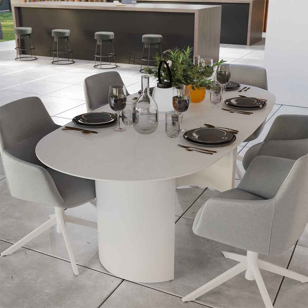 Table repas ovale ovale Neptune