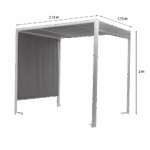 Toit pour bain de soleil double en aluminium Neptune