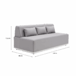 Sofa de jardin aluminium Neptune