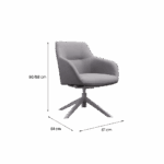 Fauteuil de repas aluminium Neptune