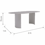 Table repas ovale ovale Neptune
