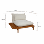 Fauteuil de jardin teck Aurora