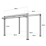 Pergola bioclimatique adossée Odyssea blanc