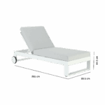 Bain de soleil aluminium Athena Blanc