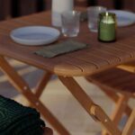 Table de jardin pliante teak Aurora