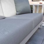 Salon de jardin d'angle aluminium Athena 5 personnes blanc